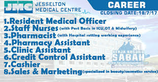 Check spelling or type a new query. Job Vacancy Career Opportunities Jesselton Medical Centre Jawatan Kosong Terkini Negeri Sabah