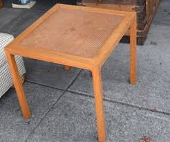 Uhuru Furniture Collectibles 100356 Teak End Table With Woven Top 21 X 22 X In 2020 End Tables Woven Top Teak