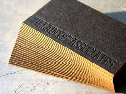 Construction monogram gold framed professional business card. Super Premium Business Cards With Metallic Ink Foiling Edge Printing
