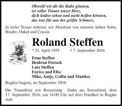 Traueranzeigen von Roland Steffen