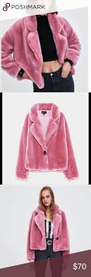 Sold Zara Pink Faux Fur Jacket Pink Faux Fur Jacket Faux Fur Jacket Pink Faux Fur