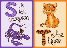 Children Alphabet With Funny Animals Scorpion And Tiger Stock Vector Illustration Of Element Baby 58340343 You can download cartoon scorpion posters and flyers templates,cartoon scorpion backgrounds cartoon scorpion.
