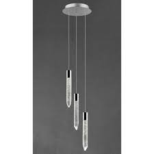 Design Classics Icicle Chrome Led Crystal Multi Light Pendant 1892 26 Destination Lighting