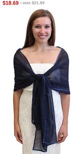 Bridal Shawl Wrap Navy Blue Chiffon Shawl Wedding Stole Etsy Dress With Shawl Chiffon Shawl Bridal Wrap