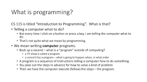 Class 11 computer science notes. Cs 115 Introduction Fundamentals Of Computer Science Computers And Programming Taken From Notes By Dr Neil Moore Ppt Download