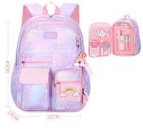 LOOMLO Rucksäcke for Mädchen, Kinderrucksack, süße Regenbogen-Schultasche  for Kindergarten und Grundschule (Color : Purple, Size : L) : Amazon.de: ...