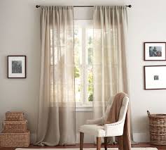 linen sheer curtain pottery barn