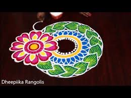 Happy New Year 2020 Rangoli And Kolam Designs By Dheepiika Sankranthi Muggulu Youtube In 2020 Free Hand Rangoli Design Kolam Designs New Year Rangoli