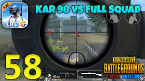 Kar 98 Vs Full Squad Pubg Mobile Lite 14 Kills Squad Gameplay Youtube