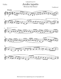 Jarabe Tapatio Mexican Hat Dance Sheet Music Violin Sheet Music Flute Sheet Music