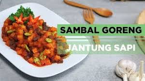 Daging sapi bawang bombay bumbu lada hitam rasanya maak nyuus. Sambal Goreng Jantung Sapi Kue Puracit Youtube
