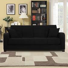 Brainy Black Microfiber Sofa In 2020 Futon Sofa Sofa Buy Living Room Furniture