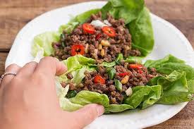 Asian Inspired Spicy Ground Beef Lettuce Wraps Foodal Recipe Lettuce Wraps Beef Lettuce Wraps Beef