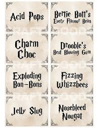 Harry Potter Themed Candy Labels Diy Printable By Craftygoode Harry Potter Candy Harry Potter Potions Harry Potter Printables