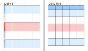 daily 5 and center groups planner progress chart patriotic colors