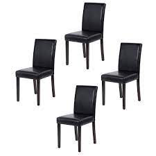 Find great deals on ebay for wood dining chairs set of 4. Set Of 4 Urban Style Leather Dining Chairs With Solid Wood Legs Chair Walmart Com Walmart Com