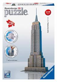 3d puzzles └ contemporary puzzles └ puzzles └ toys & hobbies all categories antiques art automotive baby books & magazines business & industrial cameras & photo cell phones & accessories clothing, shoes & accessories coins ravensburger 3d puzzles. Empire State Building 216 Piece 3d Jigsaw Puzzle Empire State Building Empire State Ravensburger