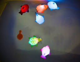 Robot Check Bath Toys Floating Lights Cute Turtles