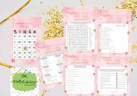 Baby Girl Shower Games Pack Spanish Baby Shower Games Juegos Baby Shower Espanol Twinkle Twinkle Little Star Pink And Gold Sold By Okprintables On Storenvy Pues aquí te presentamos 12 divertidas opciones para pasar una tarde genial en homenaje al próximo niño o niña. spanish baby shower games juegos baby
