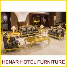 Shop wayfair for all the best search results for gold sofa within living room sets. China Royal Gold Wood Living Room Furniture Sofa Set For Hotel Lobby China Sofa Set Living Room Sofa Set