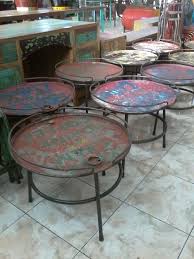 Bali Retro Recycled And Purposed Oil Drum Coffee Table Barrel Furniture Metal Furniture Iron Furniture