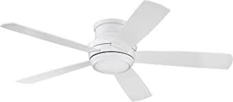 White color changing integrated led brushed nickel ceiling fan with light kit and remote control. Amazon Com Craftmade Flush Mount Ceiling Fan With Led Light And Remote Tmph52w5 Tempo 52 Inch White Hugger Fan Everything Else
