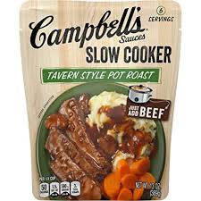 Served with carrots and potatoes for an easy lightened up meal. Amazon Com Campbell S Slow Cooker Sauces Tavern Style Pot Roast 13 Oz Pouch Pack Of 6 Marinades And Seasoning Mixes Grocery Gourmet Food