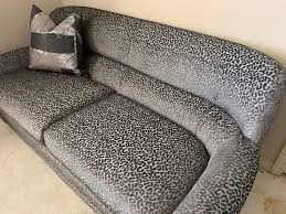 Sofas and couches by ashley homestore. Silver Grey Metallic Leopard Modern Sculptural Sofa For Sale At 1stdibs