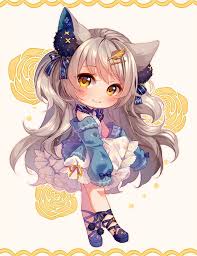 Video Commission My Gold Star By Hyanna Natsu Chibi Anime Kawaii Chibi Girl Drawings Anime Wolf Girl