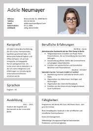 German Cv Templates Free Download Word Docx