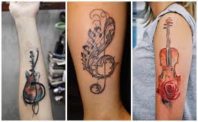 Tatuajes De Notas Musicales Clave De Sol Y Otros Tatuajes Para Musicos Sfondo colorato con le note di musica. tatuajes de notas musicales clave de