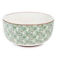 Salatschussel Mit Laubmuster Aus Fayence Palmier Salatschussel Geschirr Schussel