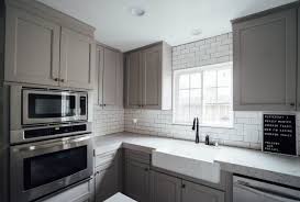 Song Of Style S Office Kitchen Reveal The Interior Collective Gray Kitchen Backsplash Kitchen Countertops Grey Kitchen Cabinets