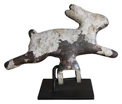 Cast Iron Shooting Target Bunny Art Contemporary Folk Art Assemblage Art