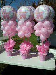 Balloon Centre Piece Baby Shower Centerpieces Baby Shower Diy Baby Shower Decorations