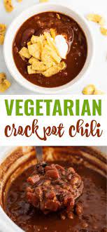 This Vegetarian Crock Pot Chili Is A Fall Must Have Crockpot Vegetarian Easydinner Vegetarian Chili Crock Pot Vegetarian Chili Easy Vegetarian Crockpot