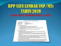 Rpp berisi tiga komponen yaitu tujuan pembelajaran, kegiatan pembelajaran & penilaian. Contoh Rpp Satu Lembar Pkn Smp Mts Tahun 2020
