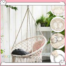 Create an amazing living room experience with tasteful and unconventional swing and hanging chairs from mega furniture. In Stock Vf Safe Beige Hanging Hammock Chair Swing Rope Bar Garden Seat Shopee Singapore