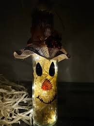 Scarecrow Wine Bottle DIY Tutorial - Emily Seilhamer Art
