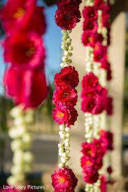 Photo Floral And Decor Indian Wedding Flowers Flower Decorations Red Wedding Flowers