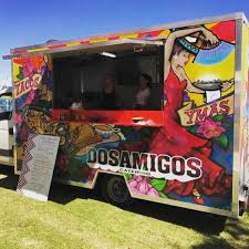 Taco queue is long than the beatbox queue. Wedding Food Trucks Carts In Victoria Polka Dot Wedding