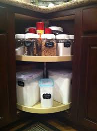 Lazy Susan Organized Using Ideas From Pinterest Kitchen Cabinet Organization Cabinet Organization Diy Diy Kitchen Cabinets