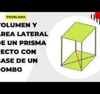 VOLUMEN Y ÁREA LATERAL DE UN PRISMA RECTO CON BASE DE UN ROMBO