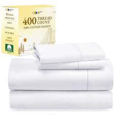 White Sheets Full Size 100 Cotton