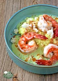 Risotto Au Curry Vert Gambas Et Creme De Coco La Cuisine De Bernard Curry Vert Recette Gambas Risotto
