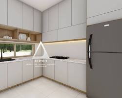 Gambar Dapur minimalis sederhana dengan sentuhan kayu