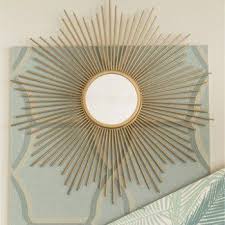 25 Euros Miroir Soleil Metal Dore Diam 55 Cm Leroy Merlin Miroir Soleil Miroir Miroir En Rotin