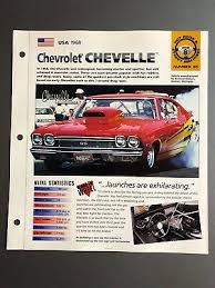 1971 Chevrolet Chevelle Color Poster Spec Sheet Original