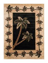 Florida palm tree hot fix rhinestone transfer motifs product type: Black Beige Palm Tree Rug 2318a New Items