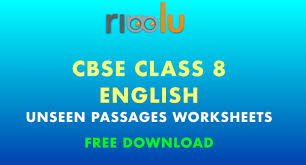 Cbse Class 8 English Unseen Passages Worksheets Class 8 Question Paper Sample Question Paper